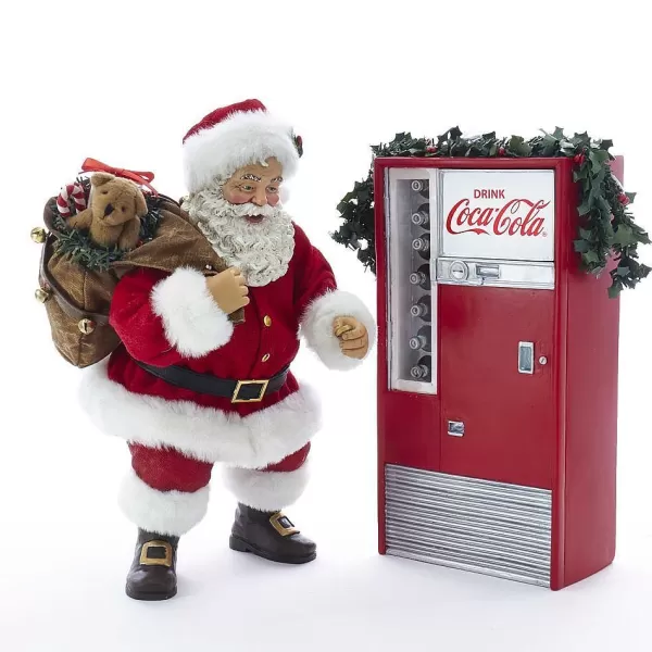 Santa Coke Machine Lit Sign 2Pc Cc5182^Kurt Adler Shop