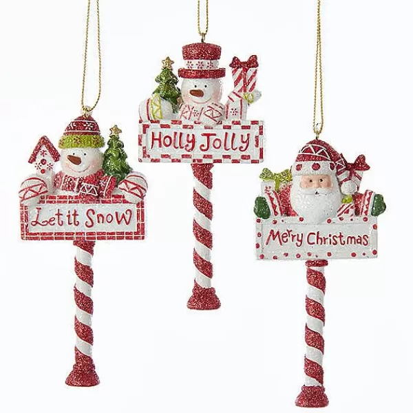 Kurt S. Adler Nyc C6762 Resin Santa/Snowman Ornament 3 Assorted^Kurt Adler Sale