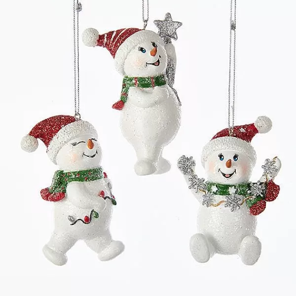 Kurt S. Adler Nyc C6766 Resin Snowman With Red Hat 3 Assorted^Kurt Adler Outlet