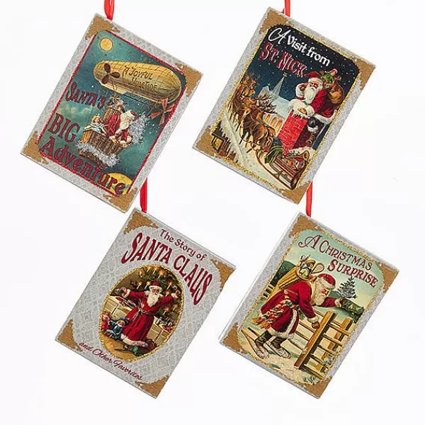 Kurt S. Adler Nyc C6853 Vintage Santa Old Fashion Book 4 Assorted^Kurt Adler Online