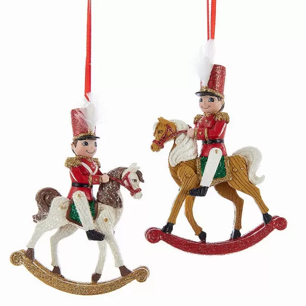 Kurt S. Adler Nyc C7996 Toy Soldier On Rocking Horse 2 Assorted^Kurt Adler Flash Sale