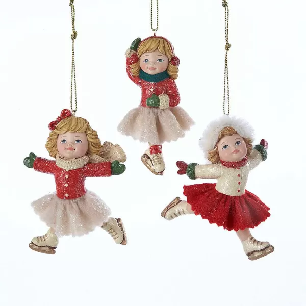 Kurt S. Adler Nyc C8493 Vintage Girl Skater Ornament 3 Assorted^Kurt Adler Hot