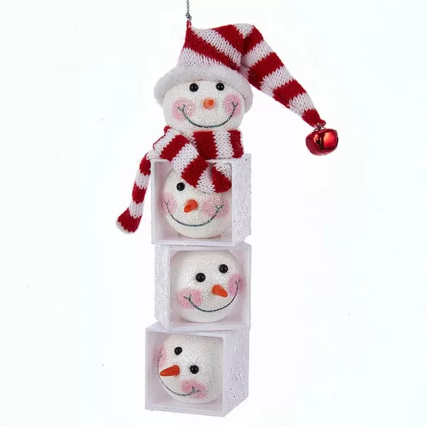 Kurt S. Adler Nyc H9602 Snowman Head Block Ornament^Kurt Adler Shop