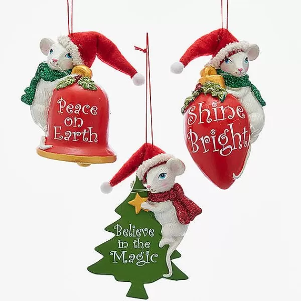 Kurt S. Adler Nyc T2195 Santa Mouse Ornament 3 Assorted^Kurt Adler Best