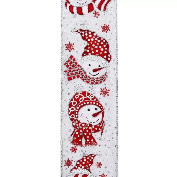 Kurt S. Adler Nyc T2215 Snowman Head Print Ribbon^Kurt Adler Cheap