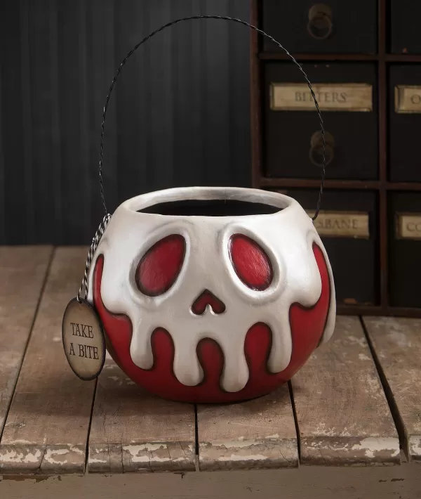 Large Red Apple With White Poison Bucket La1388 ^Bethany Lowe Discount