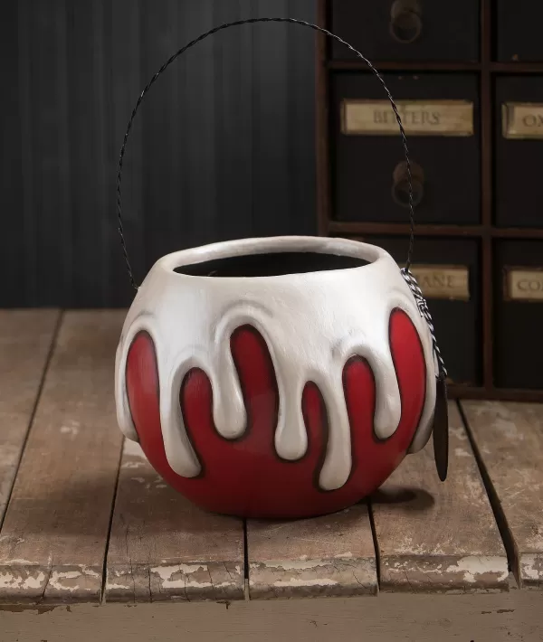 Large Red Apple With White Poison Bucket La1388 ^Bethany Lowe Discount