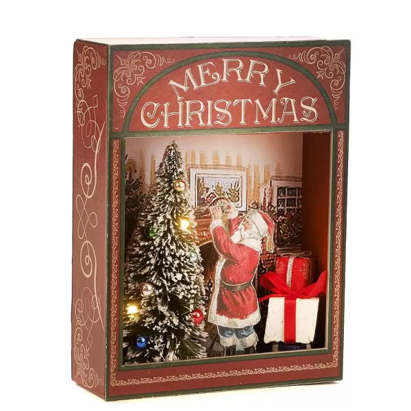 Led Light Santa/Tree Diorama Box Y 62405^Goodwill Best Sale