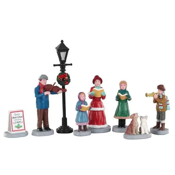 Baily Music School Carolers Set Of 8 02949 - Caddington Village^Lemax Cheap