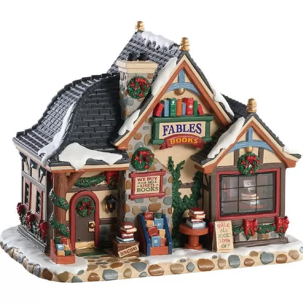 Fables Bookstore, B/O Led 85366 Caddington Village^Lemax Clearance