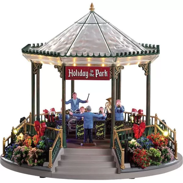 Holiday Garden Green Bandstand, With 4.5V Ada 94551 General^Lemax Hot