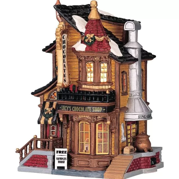 Lucy'S Chocolate Shop, B/O Led 45052 Caddington Village^Lemax Discount