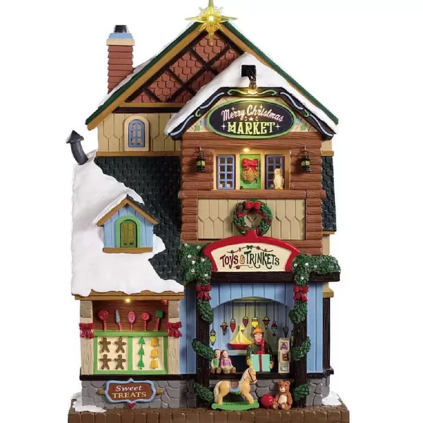Merry Christmas Market, B/O (4.5V) 95471 Facades^Lemax Online