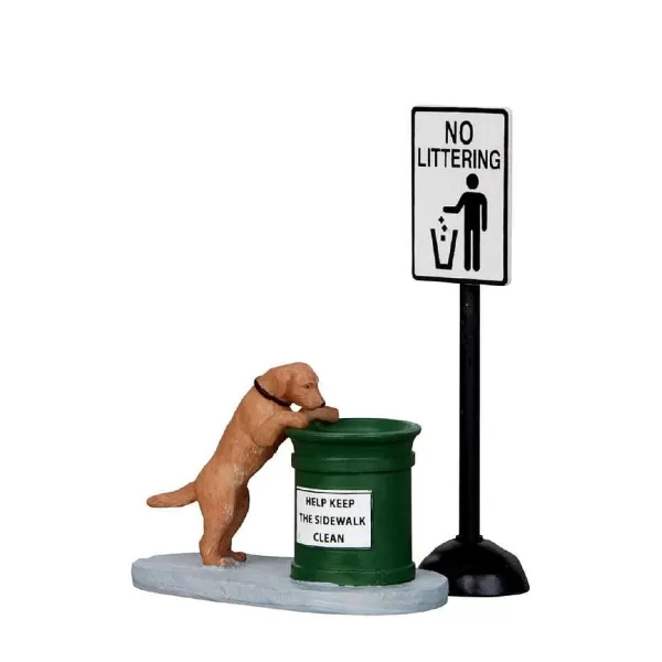 No Littering Set Of 2 14364 Accessories^Lemax Store