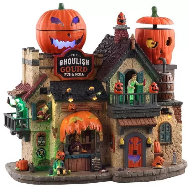 The Ghoulish Gourd Pub And Grill 05602 - Spooky Town Halloween Village^Lemax Best