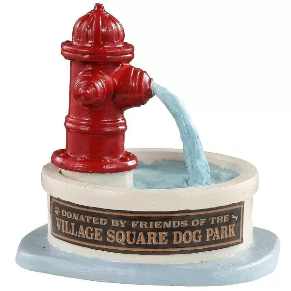 Village 2021 Dog Park Water Fountain 14843^Lemax Clearance