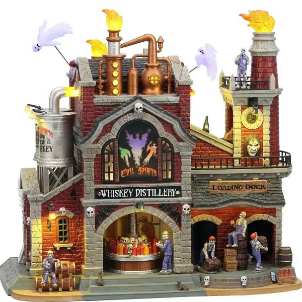 Village 2021 Evil Spirits Whiskey Distillery 15723^Lemax Sale