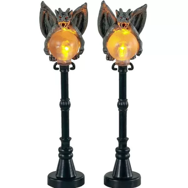 Village 2021 Gargoyle Lamp Post, Set Of 2 14829^Lemax Cheap