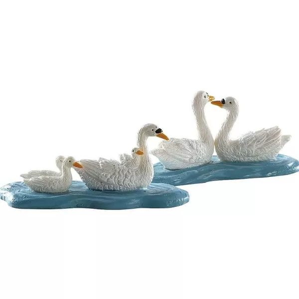 Village 2021 Swans, Set Of 2 82613^Lemax Online