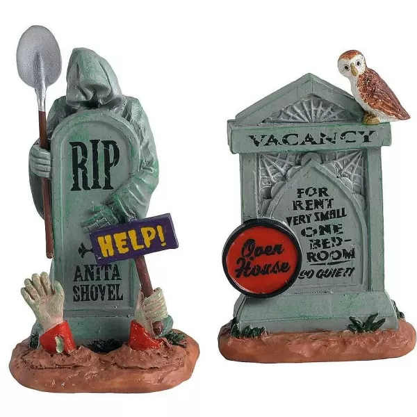 Village 2021 Tombstone Duo, Set Of 2 14831^Lemax Best Sale