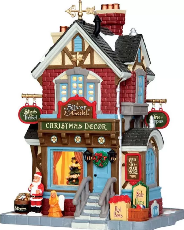 Village 45699 Silver & Gold Shop, B/O Led 45699^Lemax Outlet