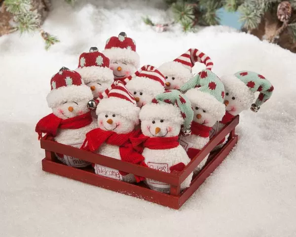 Lm8177 Crate Of Snowmen Set Of 9^Bethany Lowe Best