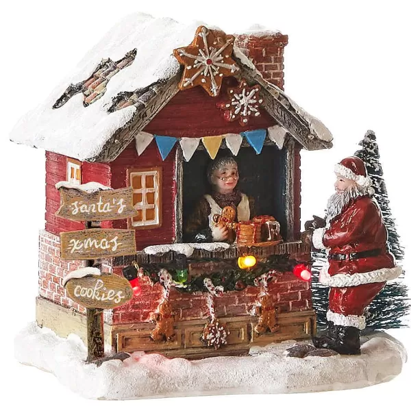 Collectables Christmas Cookie Stall Red Battery Operated 1048480^Luville Outlet