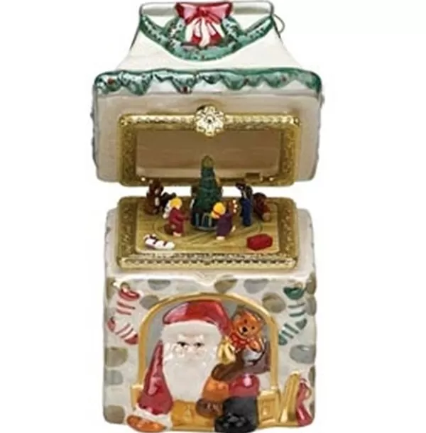 Mini Porcelain Music Box Santa 16592^Mr Christmas Fashion