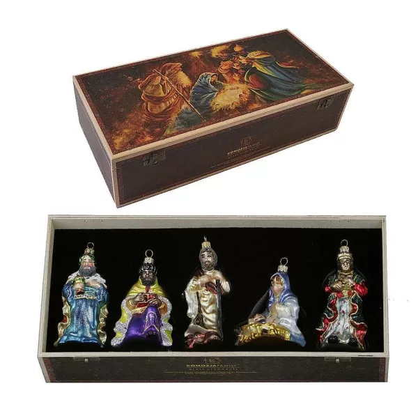 Nativity Boxed Set Komozja Family Mostowski - Glass Bauble Handmade In Poland^Komozja Famiily New