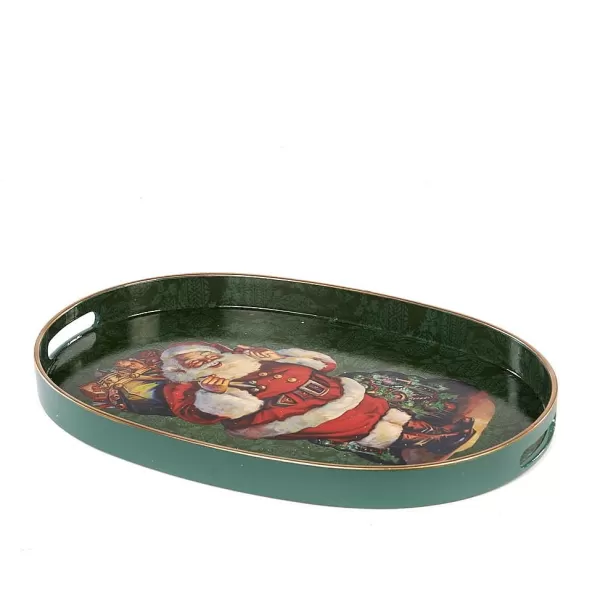 Oval Santa With Toys Tray Y 61323^Goodwill Discount