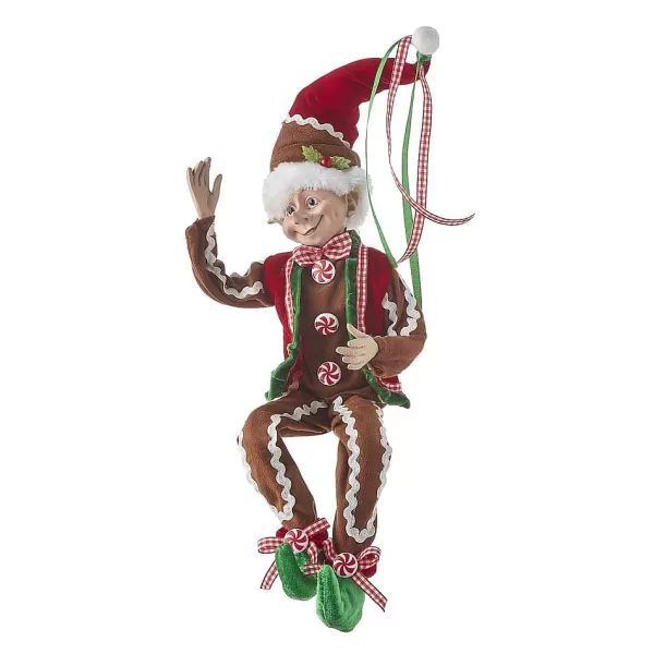 16Inch Gingerbread Posable Elf 4102262^Raz Imports Shop