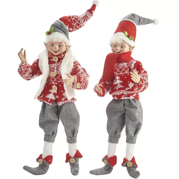 16Inch Posable Elf 4002227 2 Assorted^Raz Imports Outlet