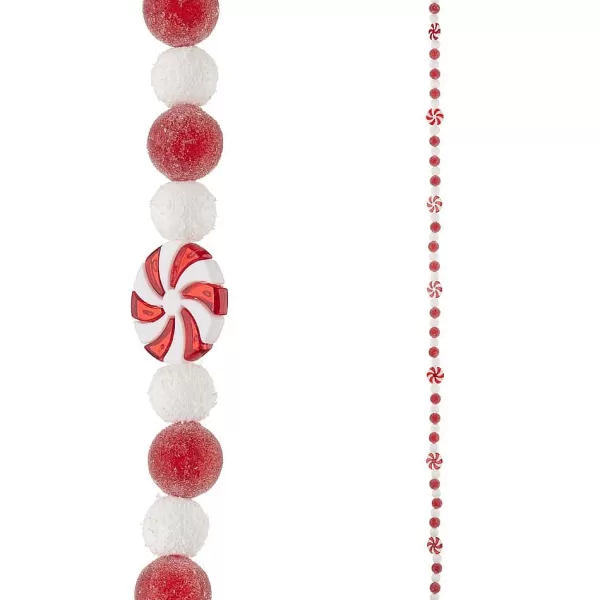 4Inch Peppermint And Ball Candy Garland G4120013^Raz Imports Outlet