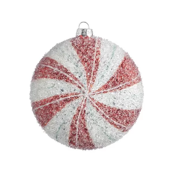 Iced Peppermint Disc Ornament 4022850^Raz Imports Best Sale