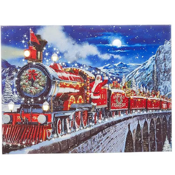 Santa Express Lighted Print 4039400^Raz Imports Fashion