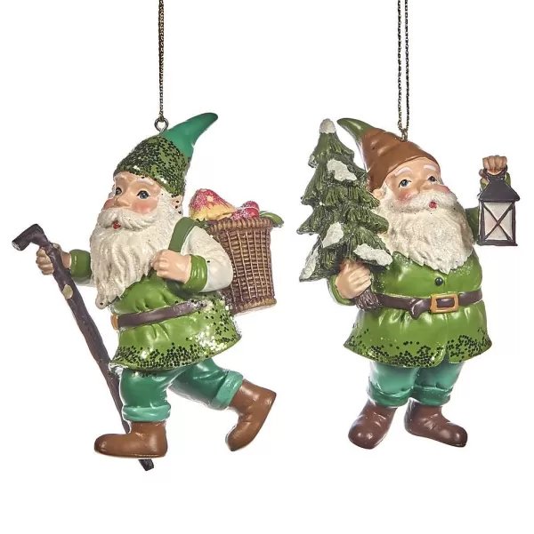 Santa Gnome Ornament 2 Assorted Tr 27160^Goodwill Sale