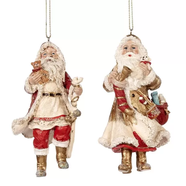 Santa With Stick And Toys Ornament 2 Assorted Tr 27165^Goodwill Cheap