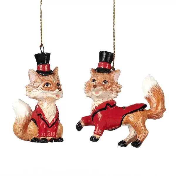 Sir Fox Ornament 2 Assorted B 96051^Goodwill Outlet