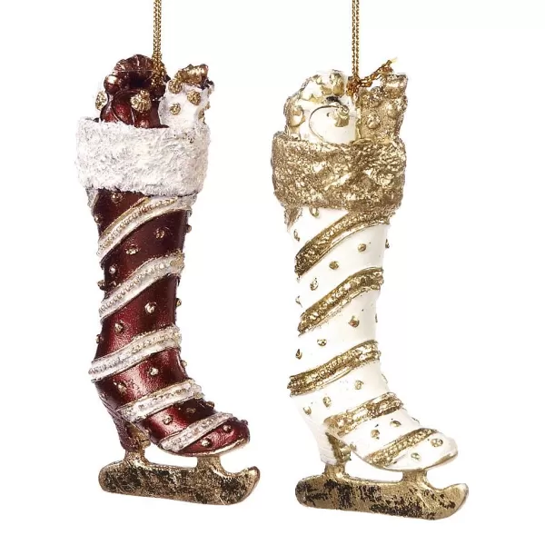 Skate Boot With Gifts Ornament 2 Assorted R 87218^Goodwill Sale