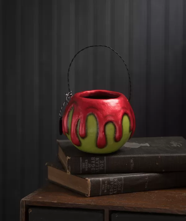 Small Green Apple With Red Poison Bucket La1393 ^Bethany Lowe New