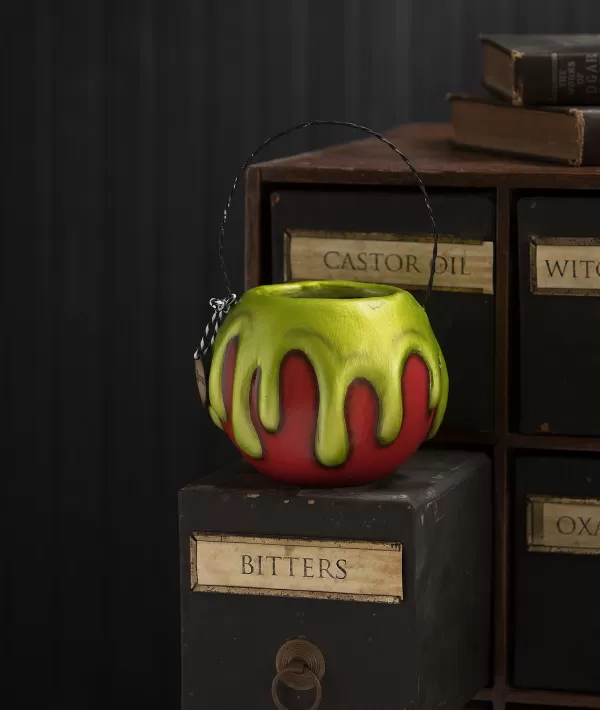 Small Red Apple With Green Poison Bucket La1389 ^Bethany Lowe Online