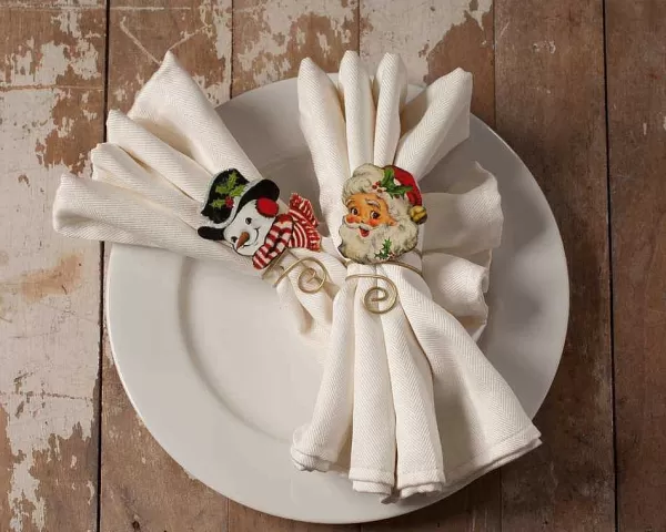 Tf8606 Retro Xmas Napkin Ring 2 Assorted^Bethany Lowe Best