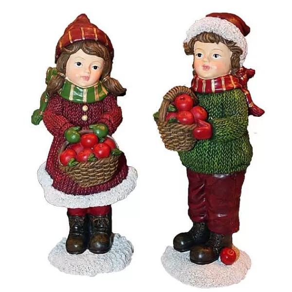 Secret Christmas Red And Green Boy And Girl W/Berries 2 Assorted^Willow Brooks Cheap